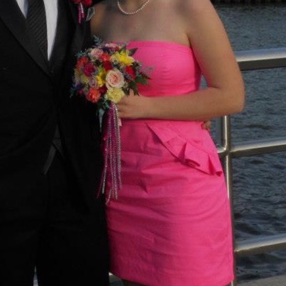 J.Crew Hot Pink Strapless Dress, Size 4